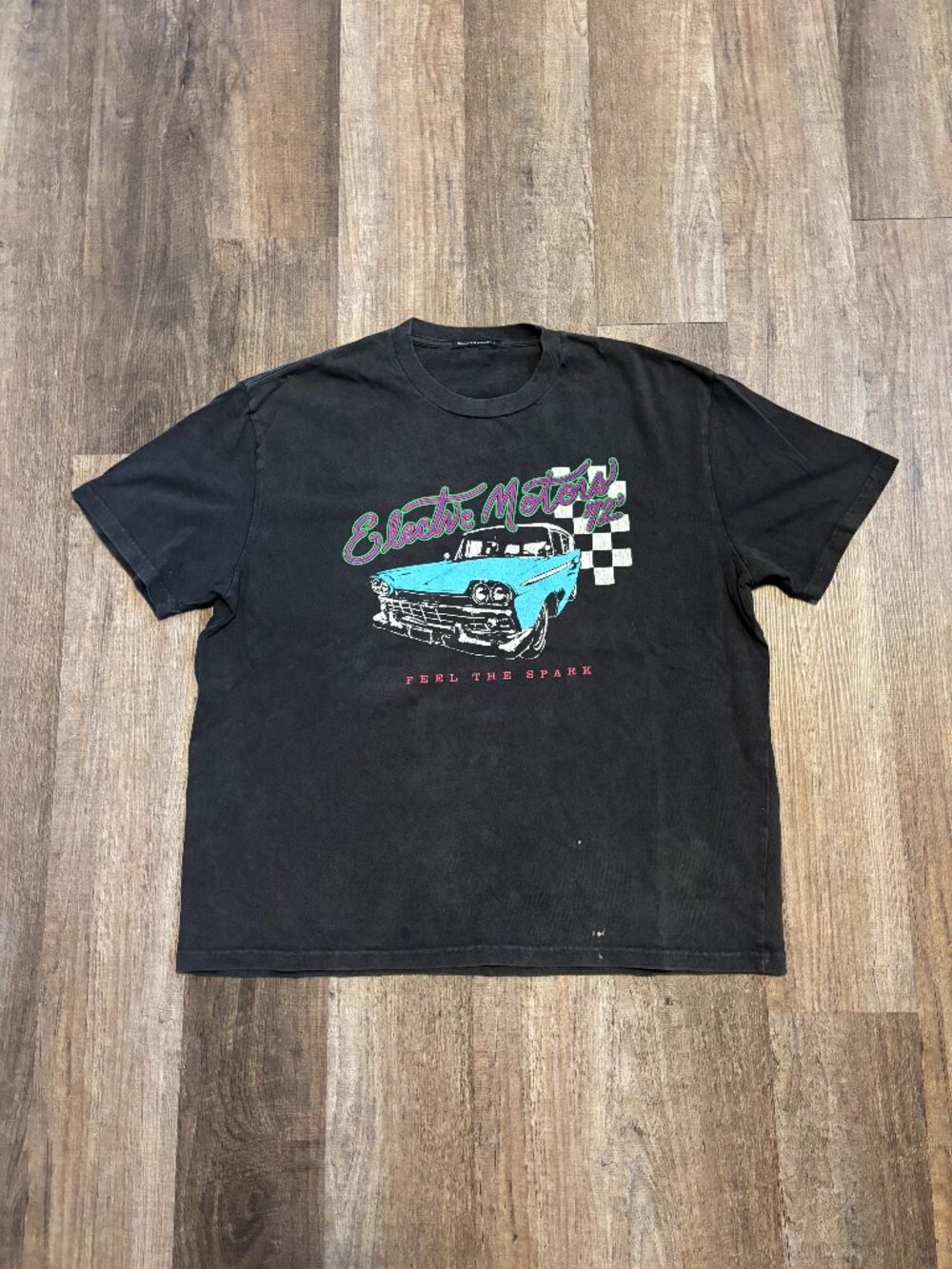 Brandy Melville Oversized 1970s Car Graphic Tee Shirt Retro